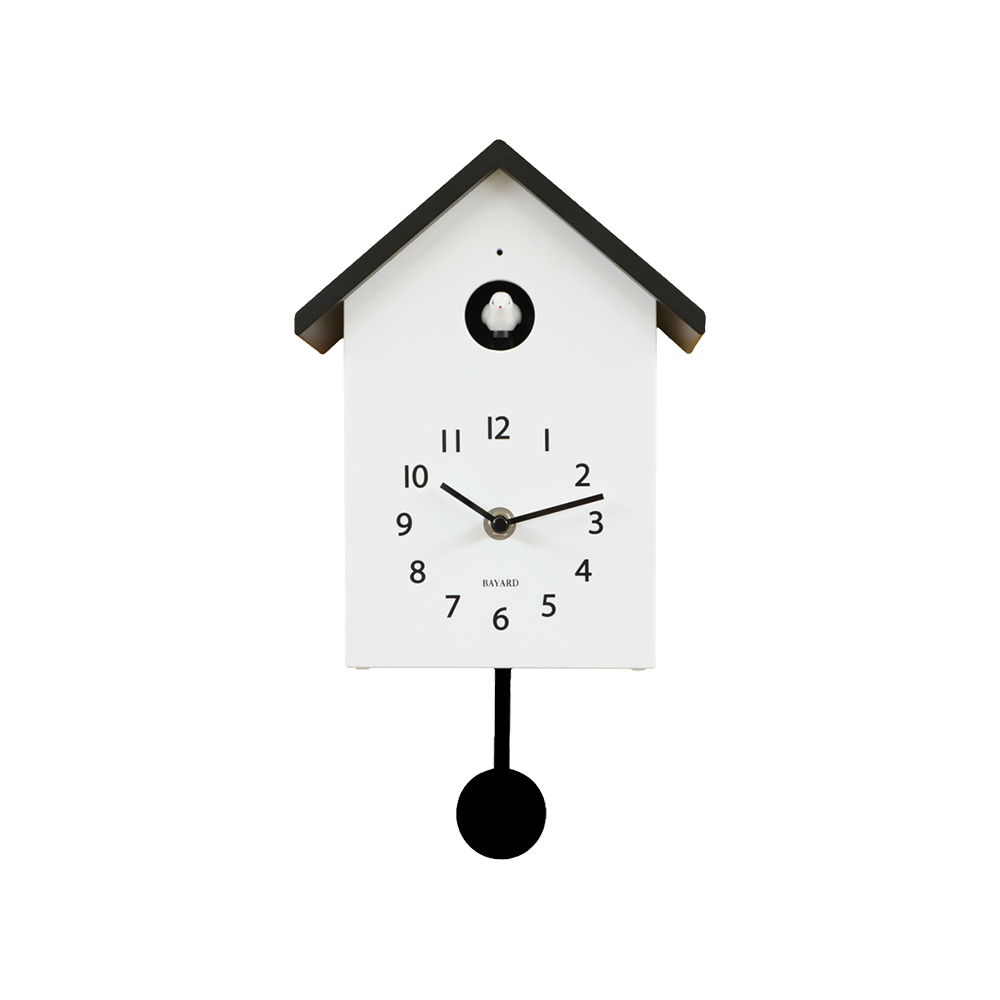 Bayard Horloge Coucou Murale Design Moderne Blanc VT24.2