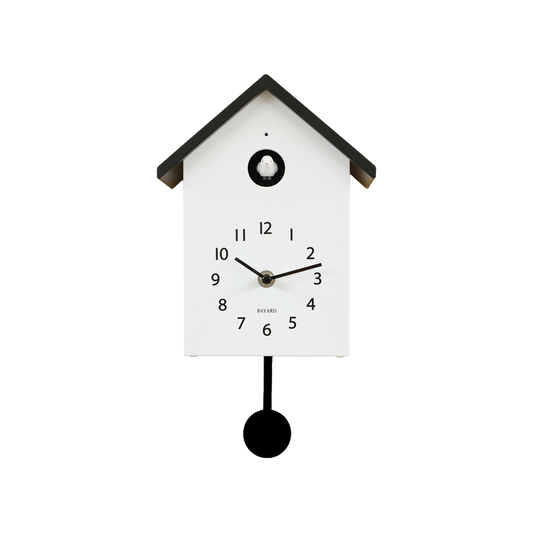 Bayard Horloge Coucou Murale Design Moderne Blanc VT24.2