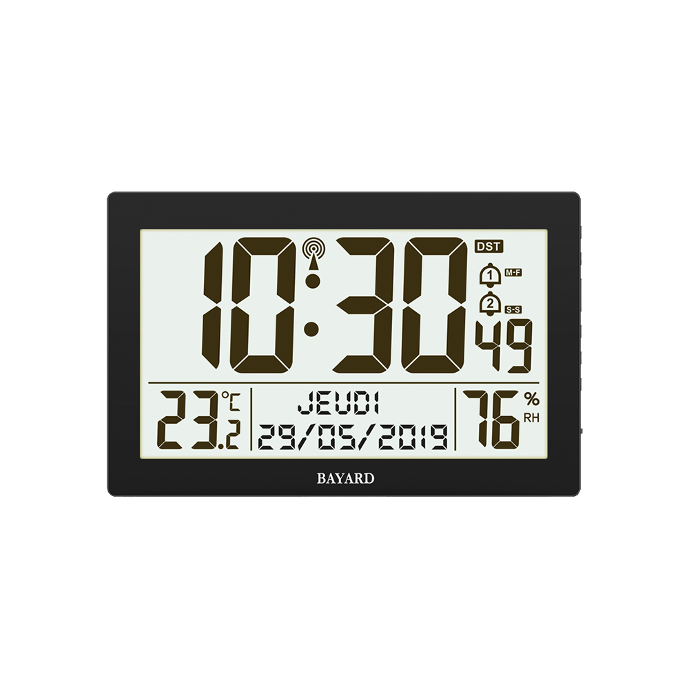 Bayard Horloge Murale Digitale Radio-Pilotée EM55.1