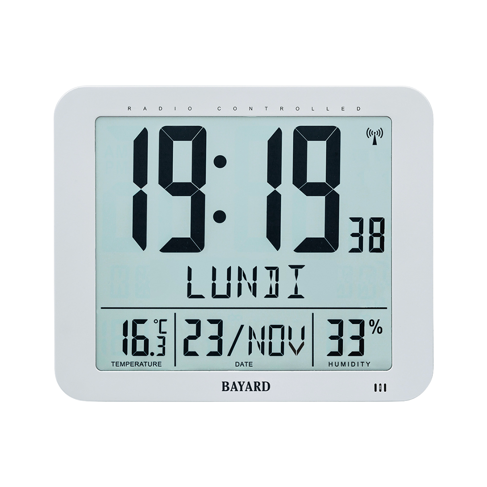 Digitale Bayard Horloge Murale Radio-Pilotée KW93.19