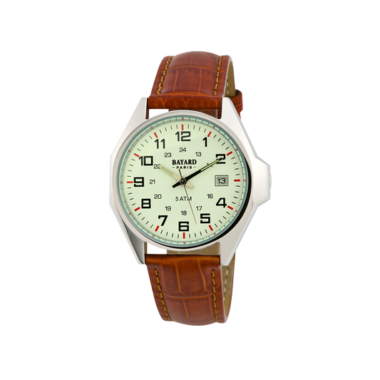 Bayard Homme Lumineuse et Cuir Marron L1120.21
