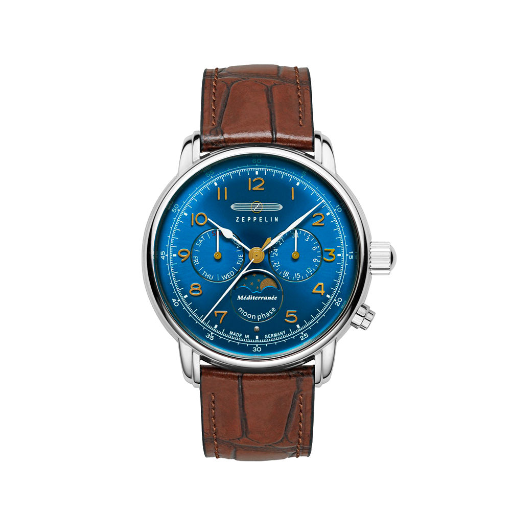 Zeppelin Méditerranée Phase de lune 42mm Bleu