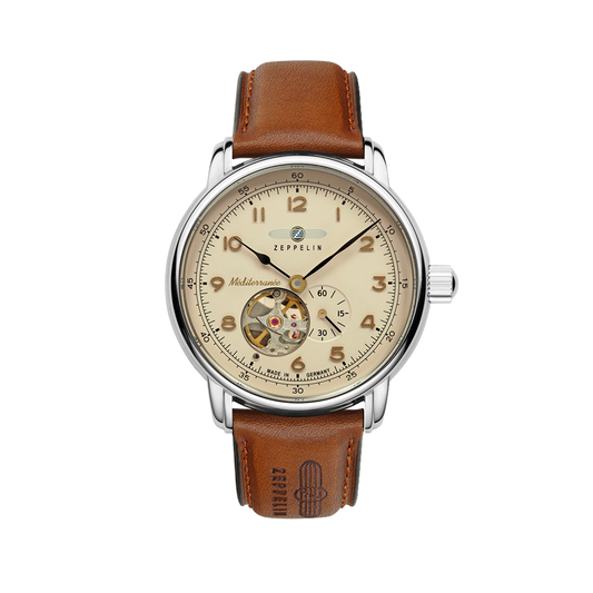 Zeppelin Méditerranée Automatique Cœur Ouvert 40mm Champagne