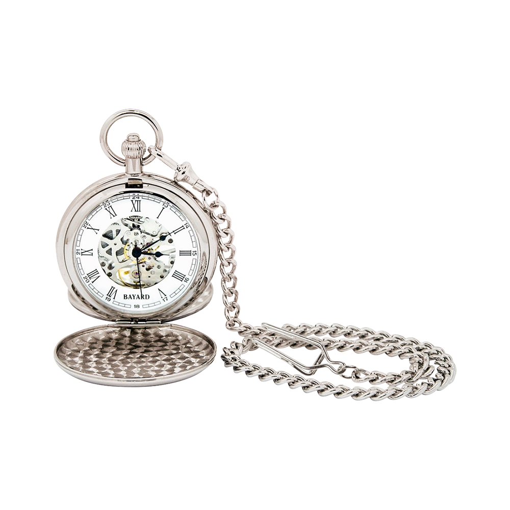Montre à Gousset Bayard Double Ouverture Mécanique Argentée