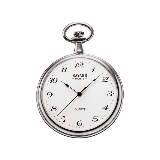 Montre à Gousset Bayard "Lecture Facile" Boîtier Argenté