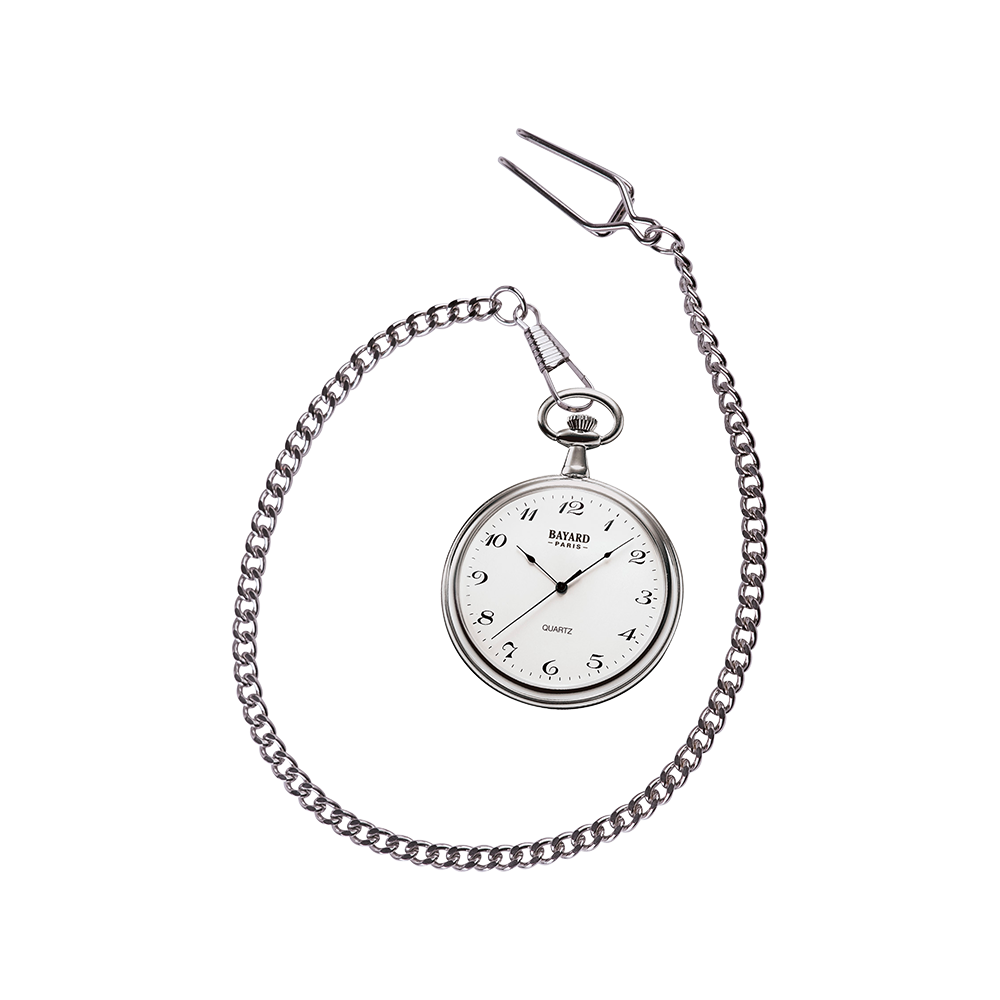 Montre à Gousset Bayard "Lecture Facile" Boîtier Argenté
