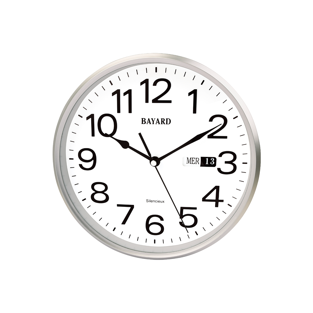 Bayard Pendule Murale Finition Argentée RS17.19