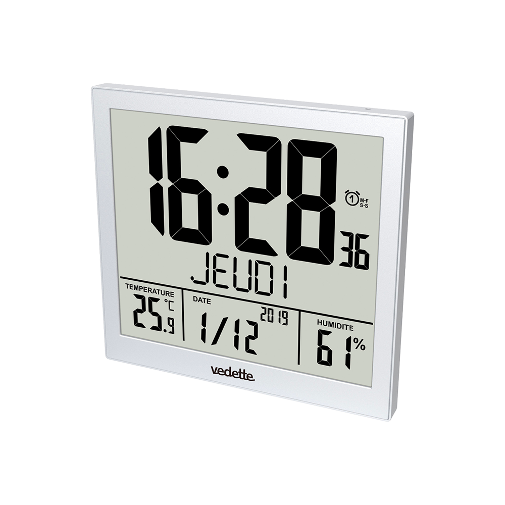 Vedette Pendule à Poser Digitale Grand Écran LCD VP30010