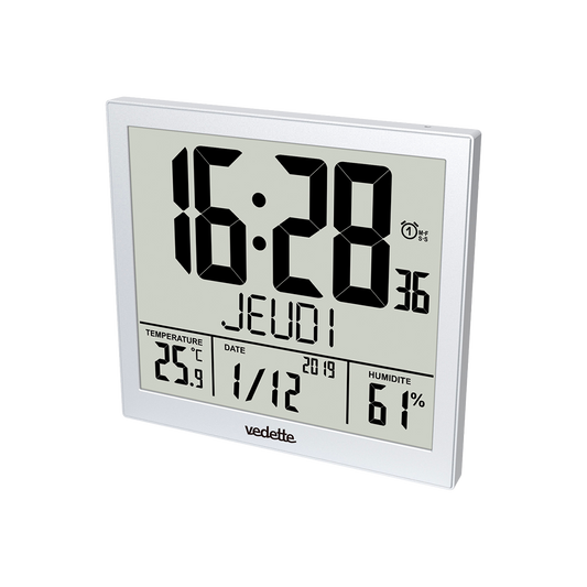 Vedette Pendule à Poser Digitale Grand Écran LCD VP30010