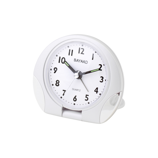 Bayard Réveil de Voyage Analogique Blanc avec Lumière GS87.2