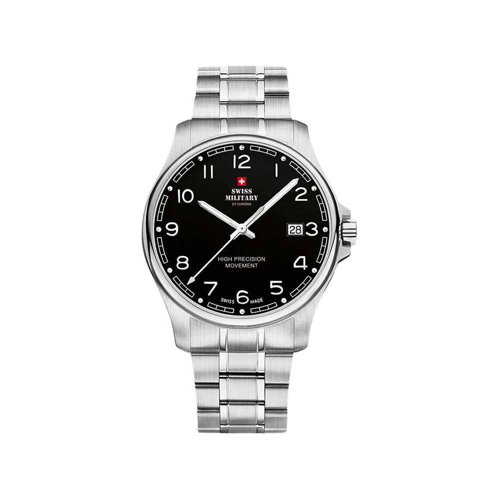 Swiss Military Classic 39mm Acier Noir