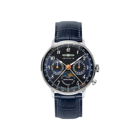 Zeppelin LZ 129 Hindenburg Mondphase 36mm Bleu