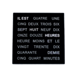 AMS Design Horloge de Mots Cadran Noir 1235FR