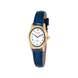 Bayard Ovale Argentée et Cuir Bleu MX65.2