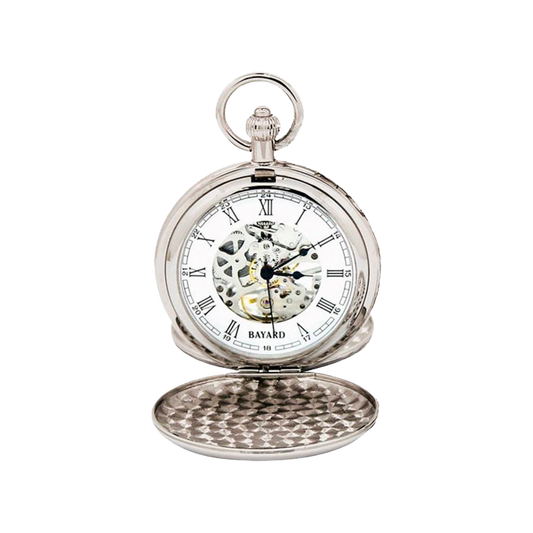 Montre à Gousset Bayard Double Ouverture Mécanique Argentée