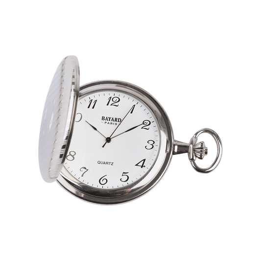 Montre à Gousset Bayard Savonnette Mécanique Finition Argentée