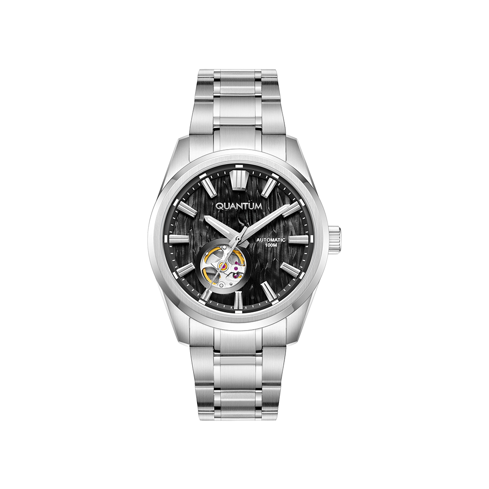 Quantum Flow 41mm Cadran Noir Cœur Ouvert QMG1192B.350