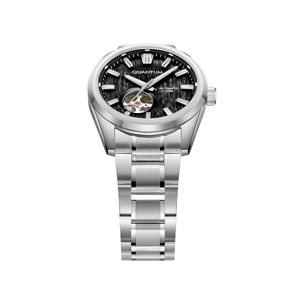 Quantum Flow 41mm Cadran Noir Cœur Ouvert QMG1192B.350