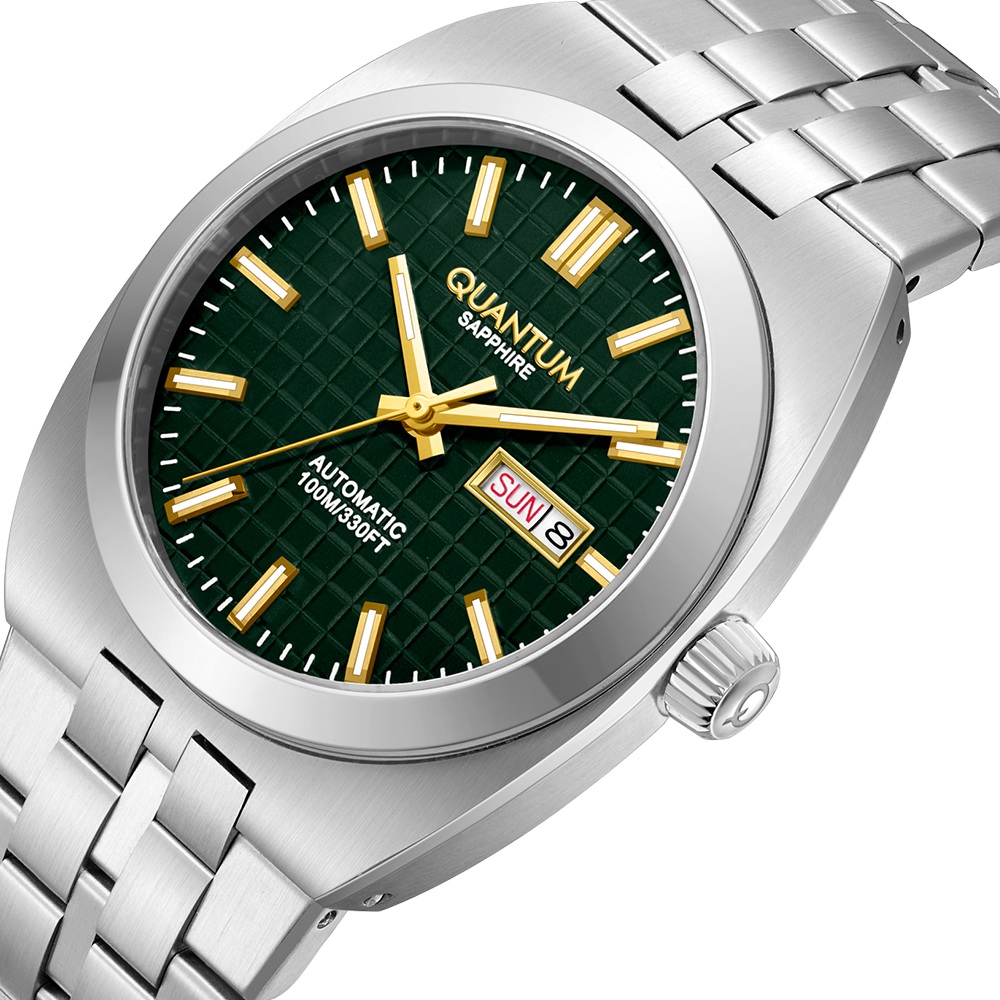 Quantum Retro 40,5mm Cadran Vert Jour-Date QMG1256B.370