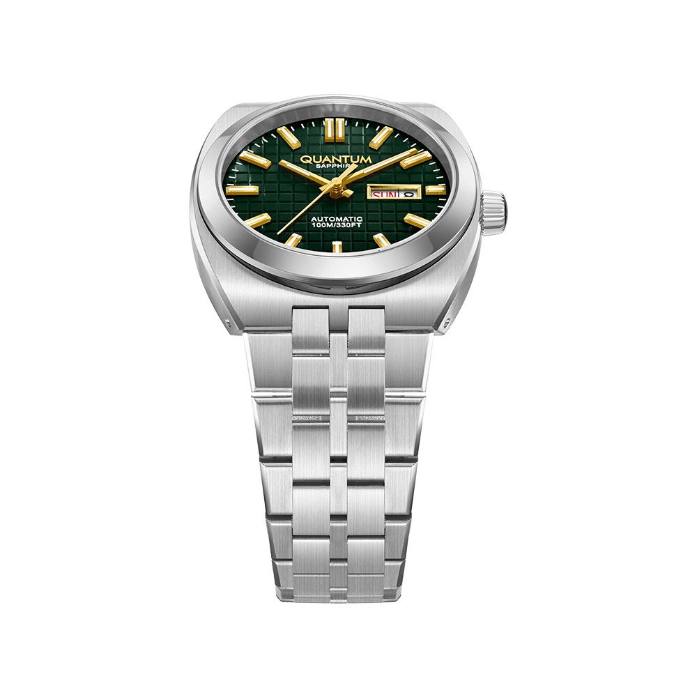 Quantum Retro 40,5mm Cadran Vert Jour-Date QMG1256B.370